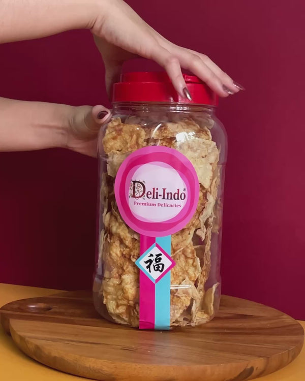 Deli Indo  Crispy Belinjo Prawn Large Bottle (Pre-Order for End Dec 2024 onwards)